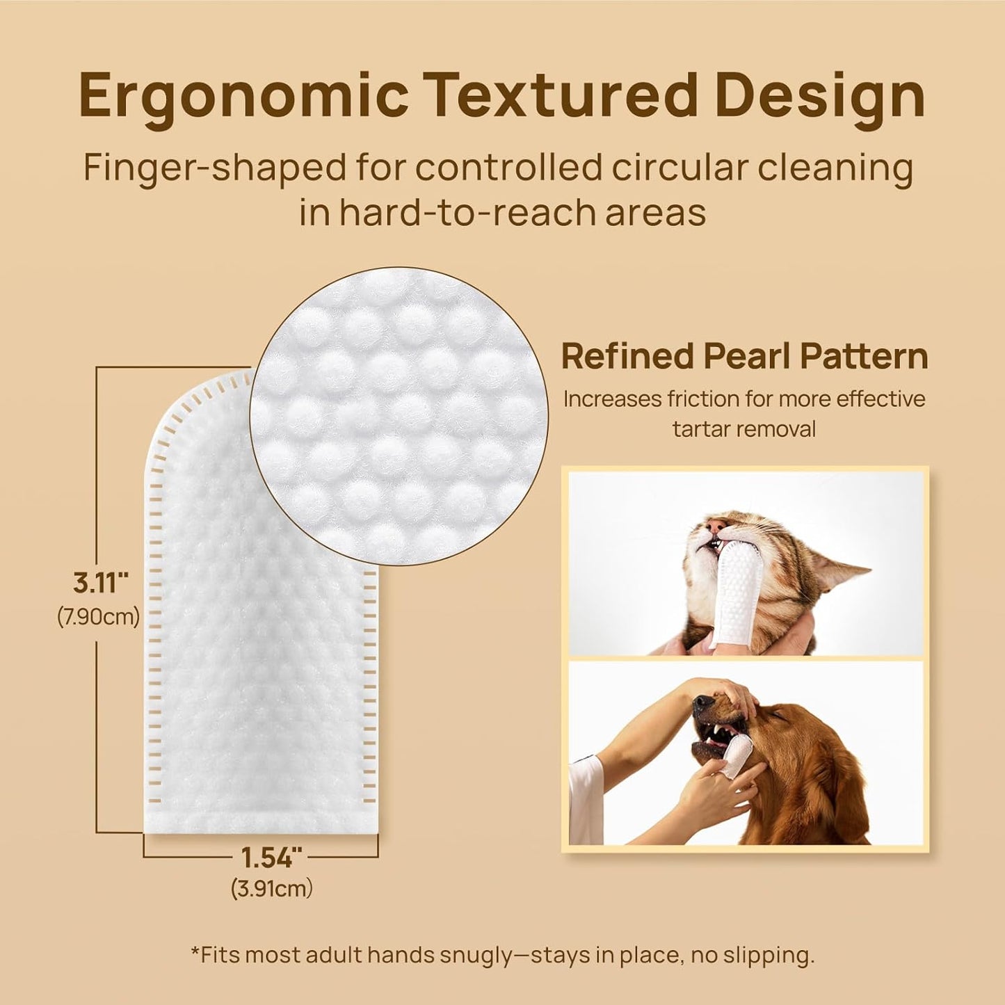 Natural Pet Dental Finger Wipes