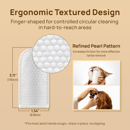 Natural Pet Dental Finger Wipes