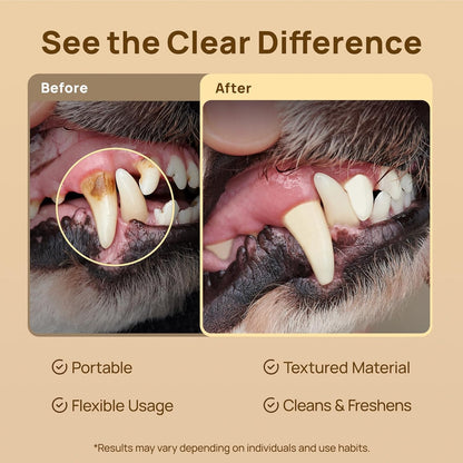 Natural Pet Dental Finger Wipes