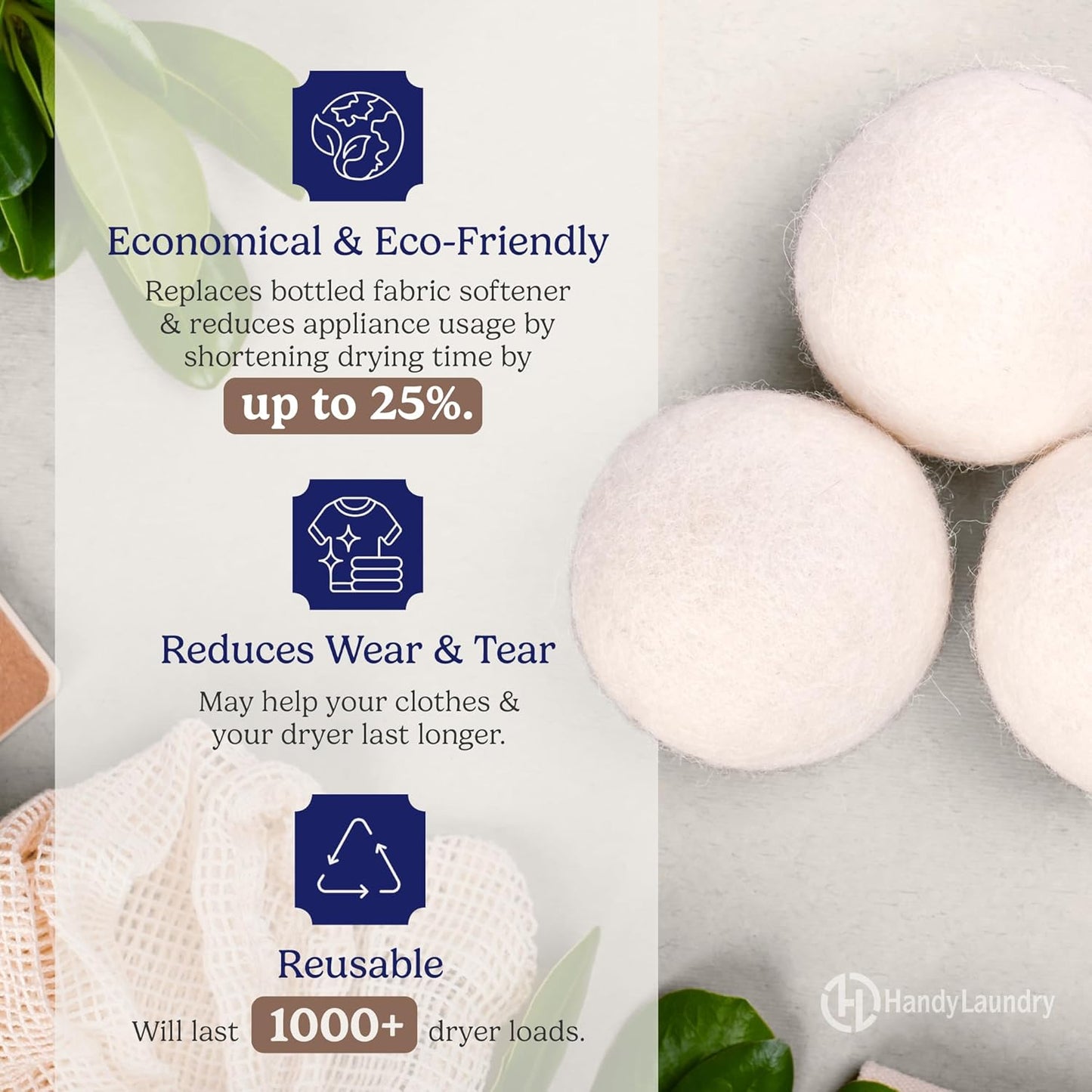 The OMNEX Wool Dryer Balls ( X6 Balls )