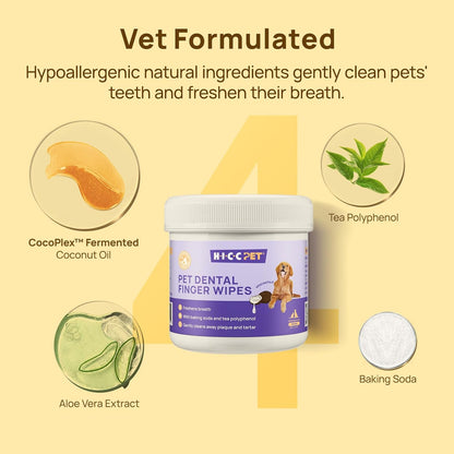 Natural Pet Dental Finger Wipes